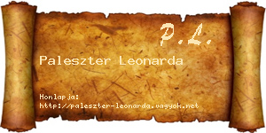 Paleszter Leonarda névjegykártya